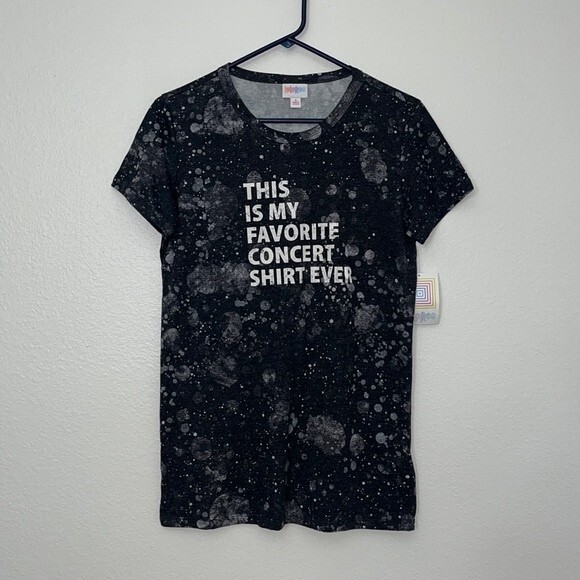 LuLaRoe For The Record Small Liv “This Is My Favorite Concert Shirt Ever” NWT - Picture 1 of 9